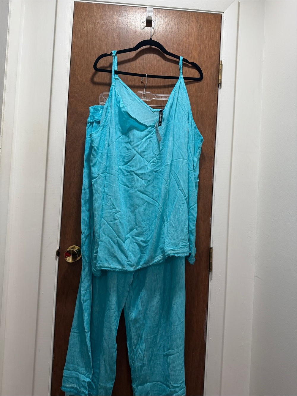 torrid Bright Aqua Gauze Cami & Pants